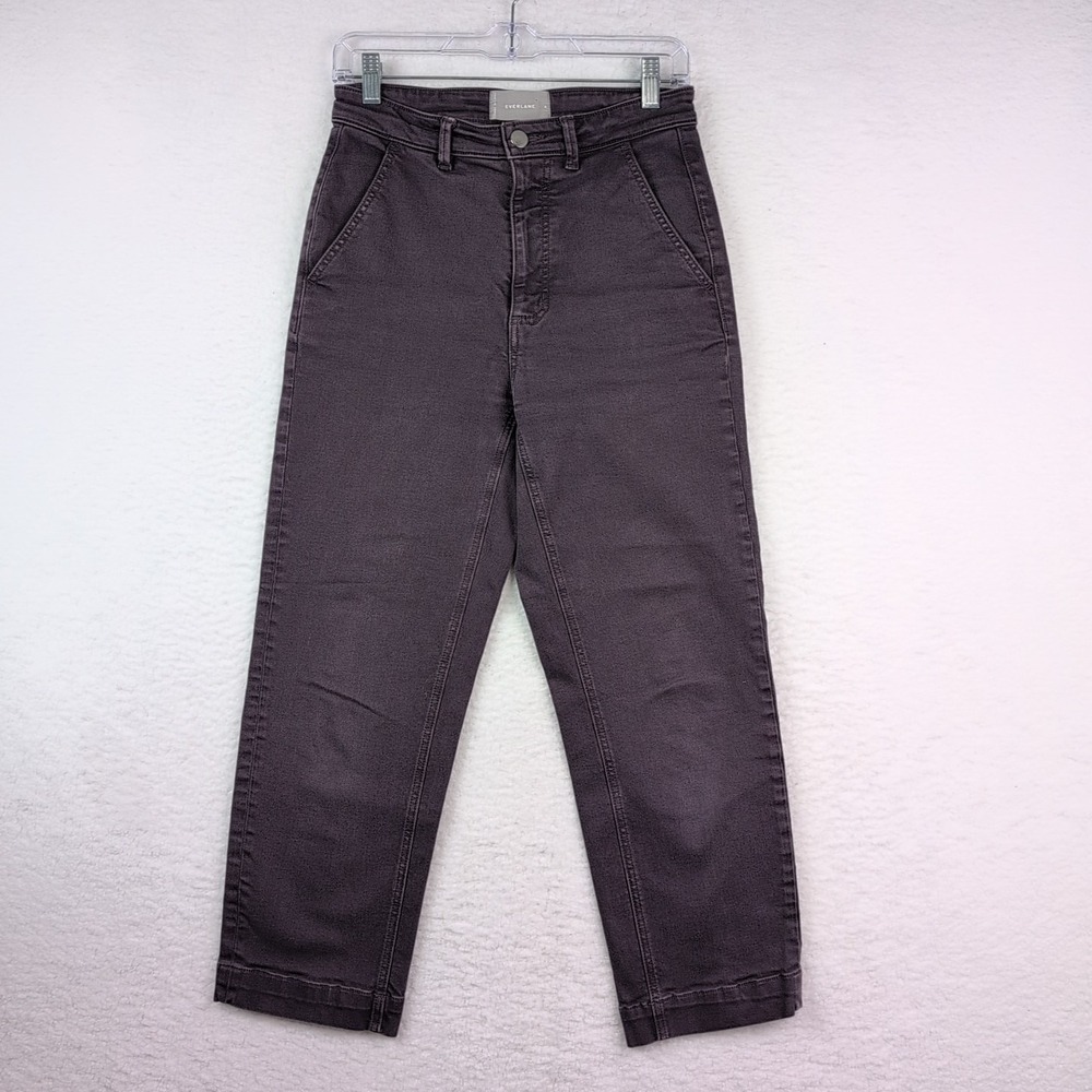 Everlane‎ Straight Leg Crop Jeans Women's Size 6 Purple Plum Denim 28x25*